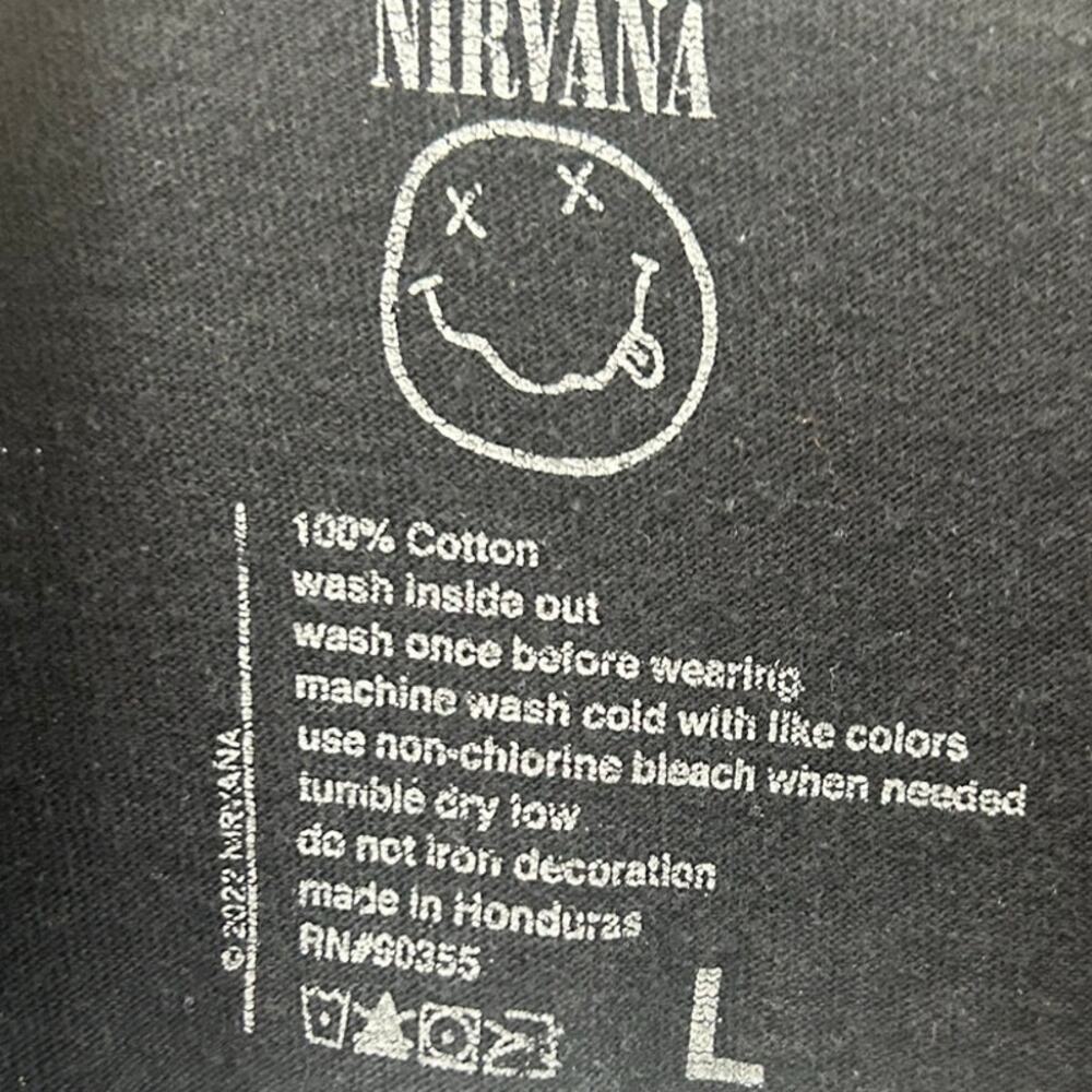 Nirvana Black Band Tee size L - Picture 3 of 9
